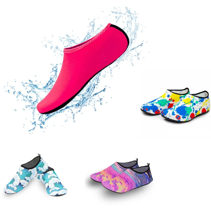 ZK50 Water Shoes Men Women Swimming Socks Printing Color Summer Aqua Beach Sneakers Seaside Sneaker Socks Slippers for Men Women