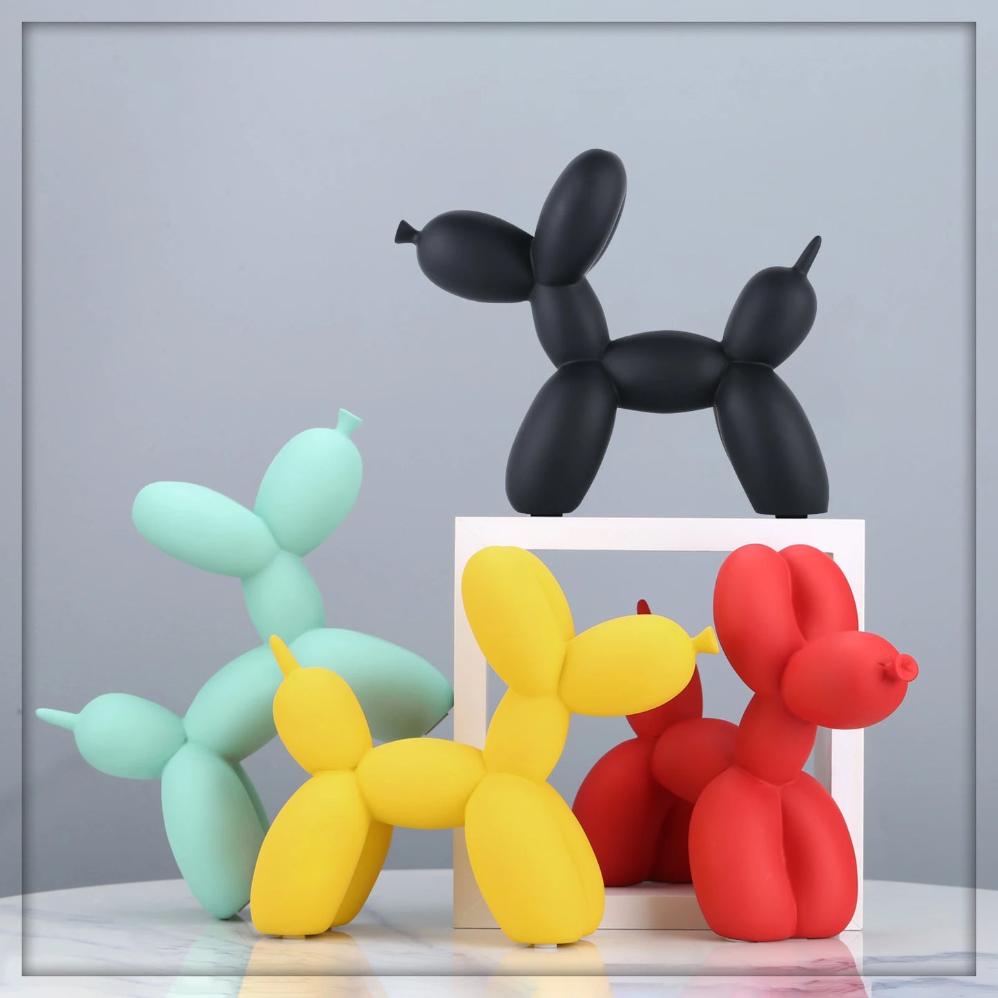 Balloon Dog Statue Modern Home Decoration Accessories Nordic Resin Animal Sculpture Office Living Room Ornaments