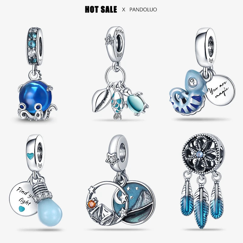 Charms 925 Original Fit Pandora 925 Original Charm Bracelet Women 925 Silver Hot Sale Pendant Beads DIY Jewelry Gift 2024 New in