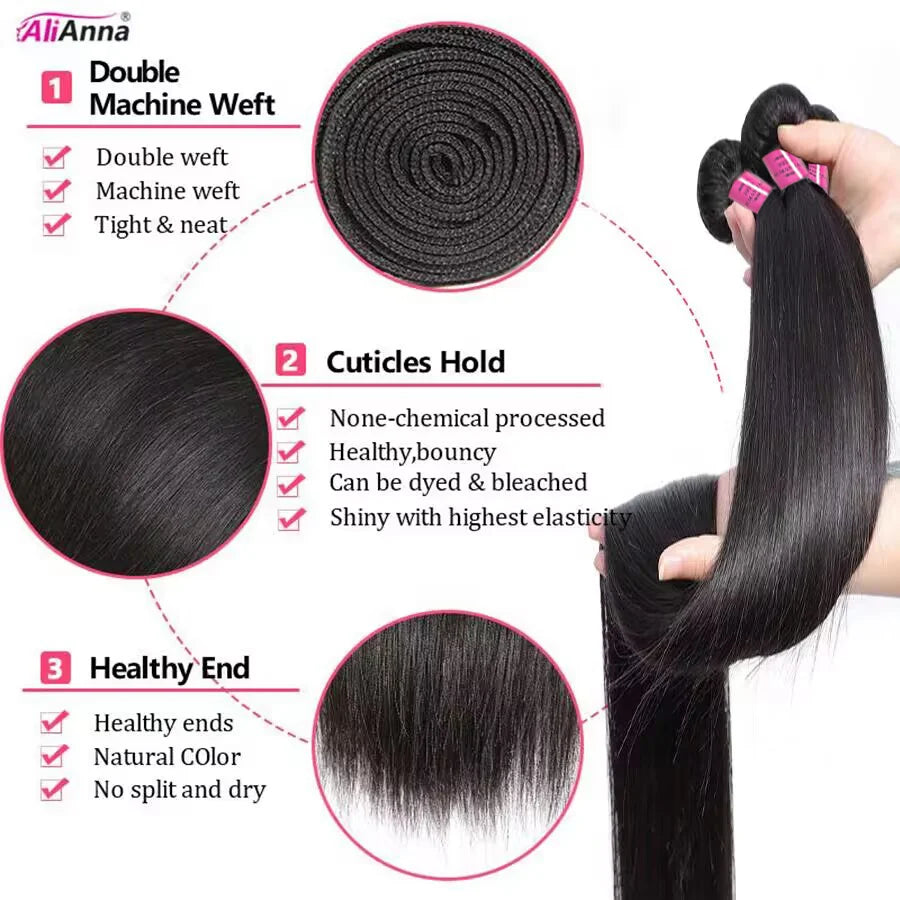 10A Brazilian Human Hair Bundles - Long and Luxurious